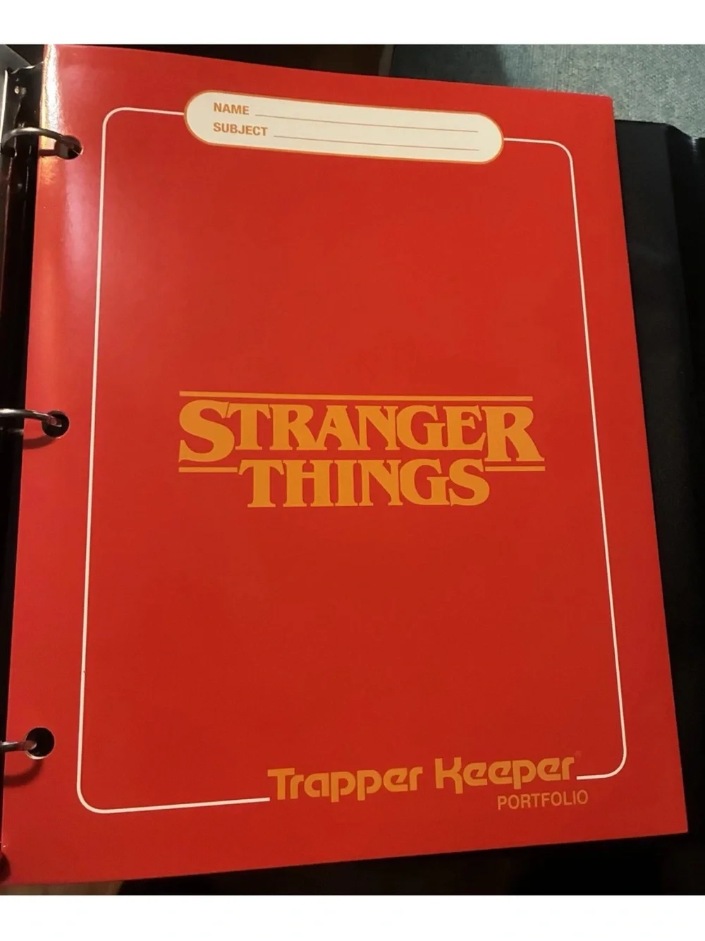 Stranger Things Trapper Keeper Portfolio in Red and Black